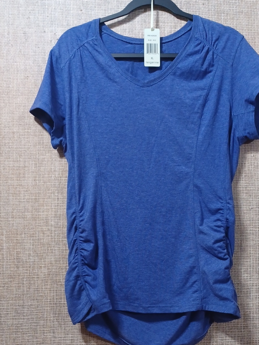 Tangerine Purple Short-Sleeve Ruched Side Tee